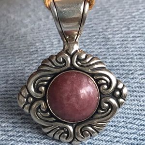 Carolyn Pollack Rhodochrosite Necklace Pendant